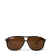 ELLIS-2 Recycled Brown Aviator Sunglasses