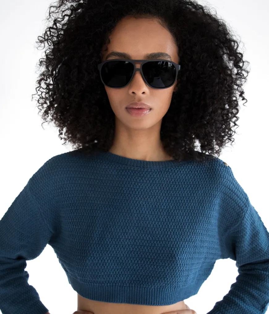 ELLIS-2 Recycled Brown Aviator Sunglasses