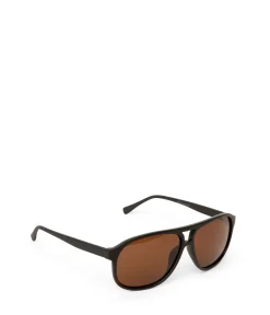 ELLIS-2 Recycled Brown Aviator Sunglasses