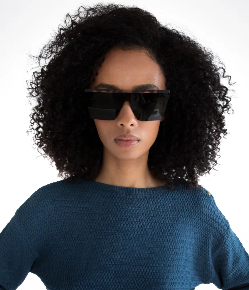 LYN Brown Square Sunglasses