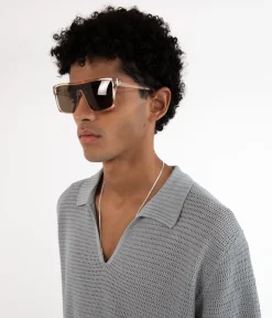MAEVE-2 Recycled Beige Retro Squared Sunglasses
