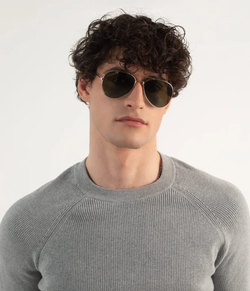 SADIE Metal Aviator Sunglasses