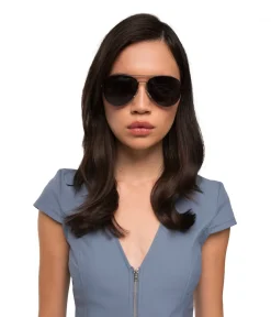 SADIE Metal Aviator Sunglasses