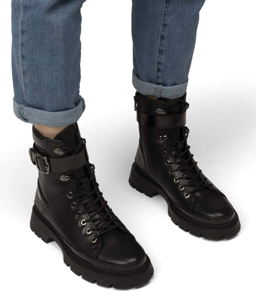 TOMEI Women's Vegan Combat Boots