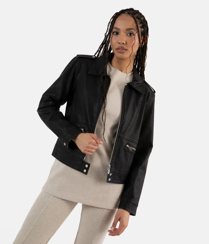 VAUGHN Vegan Leather Jacket